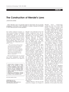 The construction of Mendel's laws