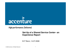 Set-Up Of A Shared Service Center - SE-Wiki