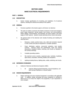 section 16000 basic electrical requirements