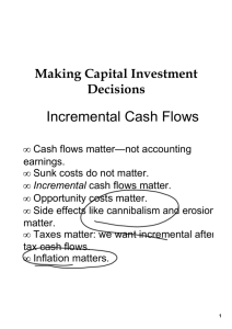 Incremental Cash Flows - Savannah State University