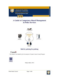 A Guide To Competency-Based Management In Police Services