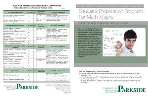 math.advising booklet - University Of Wisconsin