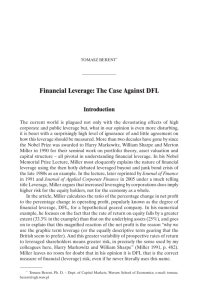 Financial Leverage: The Case Against DFL