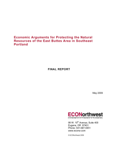 Economic Arguments for Protecting the Natural Resources of the