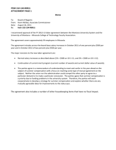 ITEM 152-134-R0911 ATTACHMENT PAGE 1 The agreement also