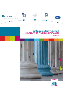 Getting a Better Framework - European Financial Reporting