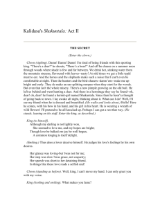 Kalidasa's Shakuntala: Act II
