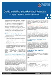 Guide to Writing Your Research Proposal
