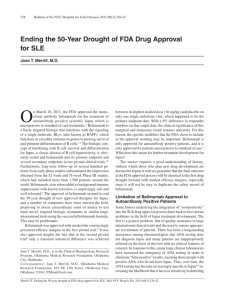 Ending the 50-Year Drought of FDA Drug Approval for SLE