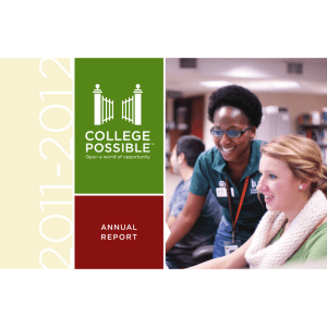 annual report - College Possible