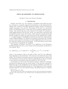 Mathematical Research Letters 5, 261–272 (1998) FROM