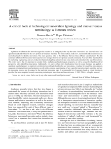 A critical look at technological innovation typology and