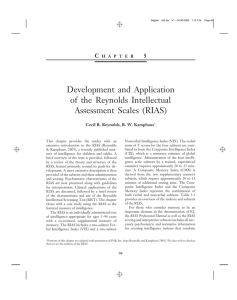 Development and Application of the Reynolds Intellectual