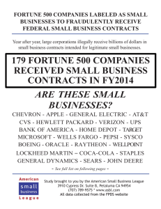 179 Fortune 500 firms - The American Small Business League