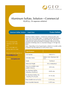 Aluminum Sulfate, Solution—Commercial