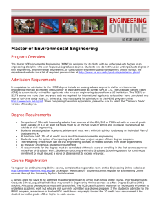Master of Environmental Engineering