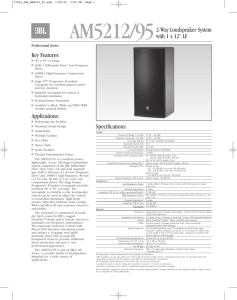 AM5212/95 2-Way Loudspeaker System with 1 x 12" LF Key