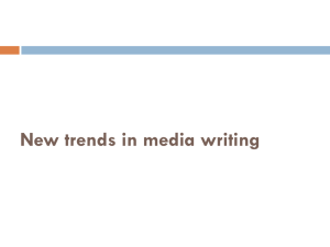 New trends in media writing