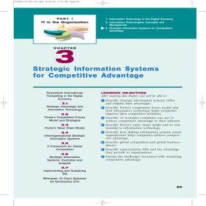 3 Strategic Information Systems for Competitive Advantage