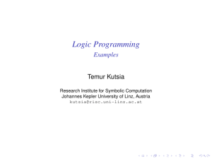 Logic Programming - Examples