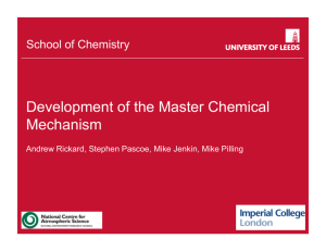 Development of the Master Chemical Mechanism