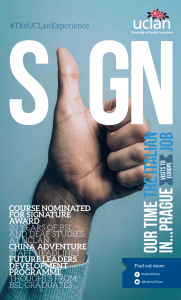 BSL & Deaf Studies Magazine. - University of Central Lancashire