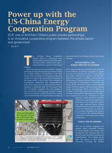 Power up with the US-China Energy Cooperation Program