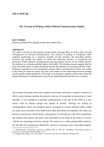 EWA NOWAK The Concept of Priming within Political