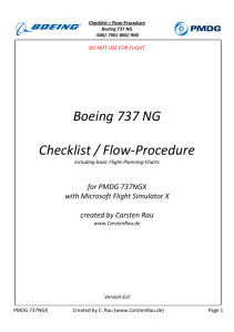 Boeing 737 NG Checklist / Flow