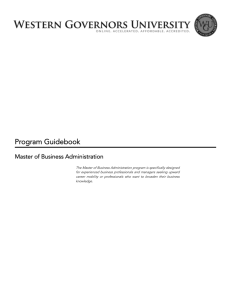 Program Guidebook - Western Governors University