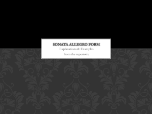 Sonata Allegro form
