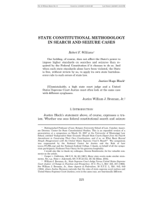 State Constitutional Methodology in Search and Seizure Cases