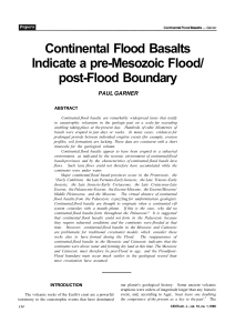 Continental Flood Basalts Indicate a pre-Mesozoic Flood