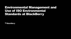 Environmental Management and Use of ISO Environmental