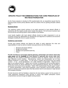 specific policy recommendations for core principles of wia