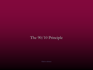 The 90 /10 Principle