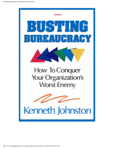Busting Bureaucracy: Introduction and Overview