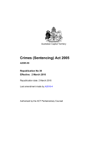 Crimes (Sentencing) Act 2005