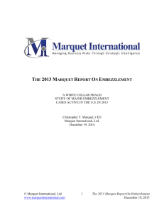 the 2013 marquet report on embezzlement