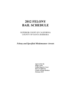 Felony/Misdemeanor Bail Schedule