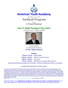 Tarbiyah Program - American Youth Academy