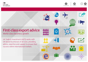 First-class export advice