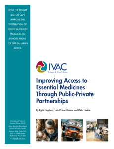 Improving Access to Essential Medicines Through Public