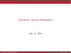 Feb. 11: Descartes, Second Meditation