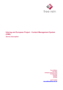 Interreg and European Project - Content Management