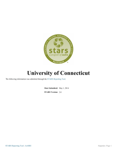University of Connecticut STARS Snapshot