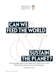 Can We Feed the World SuStain the planet?