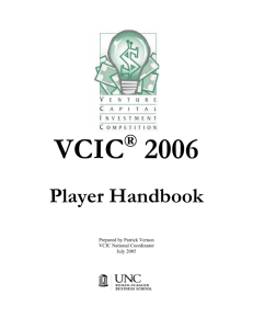 Player Handbook - Samuel Zell & Robert H. Lurie Institute for