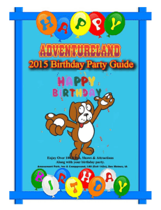 2015 Birthday Party Booklet