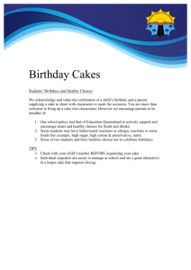Birthday Cakes - Education Queensland